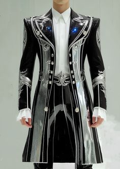 Formal Cyberpunk Outfit Male, Cyberpunk Outfit Men, Futuristic Outfit Men, Cyberpunk Outfit Male, Acotar Cosplay, Futuristic Fashion Male, Gothic Fashion Men, Suits For Guys, Cyberpunk Outfit