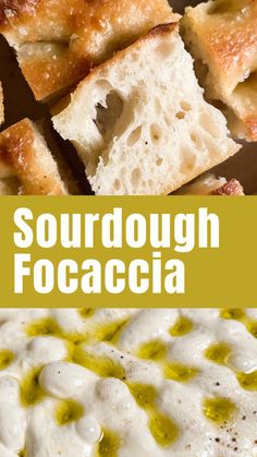 sourdough focaccia is an easy dessert that's ready to be eaten