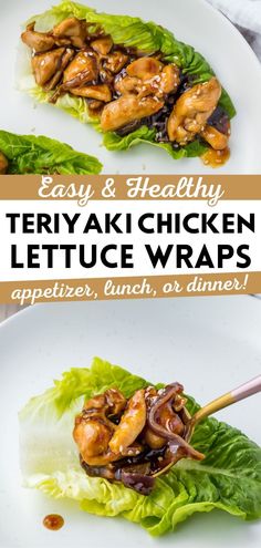 This teriyaki chicken lettuce wraps recipe is a healthy and easy dinner idea! Made with chicken breast or thighs and a sugar-free, nut-free teriyaki sauce, it’s perfect for gluten-free, keto, or diabetic diets. Butter lettuce wraps keep it light and low in calories while still super satisfying. Prep them ahead for a quick lunch or dinner that everyone will enjoy! Lettuce Wraps Chicken, Teriyaki Chicken Lettuce Wraps, Ground Chicken Casserole, Easy Lettuce Wraps, Lettuce Wraps Recipe, Steak Wraps, Chicken Lettuce Wraps Recipe, Butter Lettuce