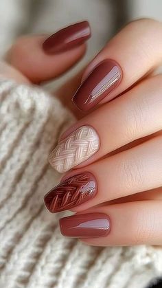 Texture Nails, Sweater Texture, Chic Nail Art, Fall Nail Trends, Manicure Inspiration, Cute Nails For Fall, Sweater Nails, Smink Inspiration