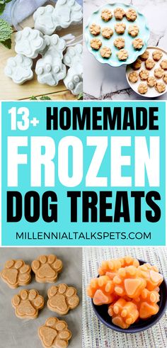 homemade frozen dog treats with text overlay