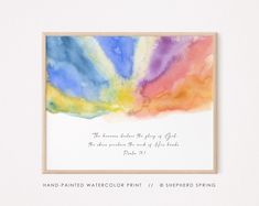 a watercolor painting with the words, hand painted watercolor prints