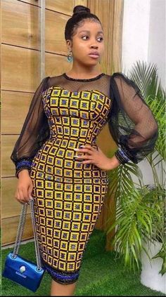 A quality African print dress made from authentic Ankara Fabric. Made by the best hands to fit. Suitable for parties and other occasions. It's available in different sizes with various fabric options. Our Size chart is attached to the picture and You can also send your accurate measurements if available so as to give a perfect fit. Kindly send a direct message for further enquiries. Best African Dress Designs, African Attire Dresses, African Wear Dresses