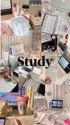 a collage of photos with the words study on them