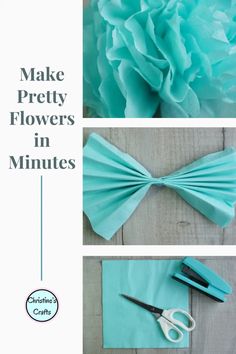 how to make pretty flowers in minutes with tissue paper and scissors - step by step instructions