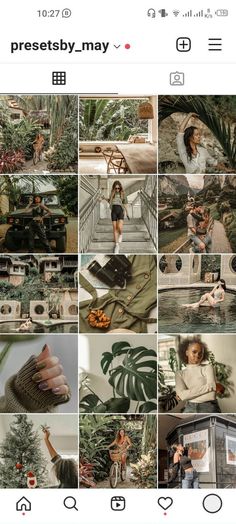 an instagram page with many photos and words on it, including the image of a woman