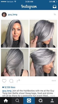 Chrome Hair Color, Titanium Hair Color, Silver Dreads, Chrome Hair, Ion Hair Colors, Guy Tang Hair, Titanium Hair, Ion Color Brilliance, Hair Color Images