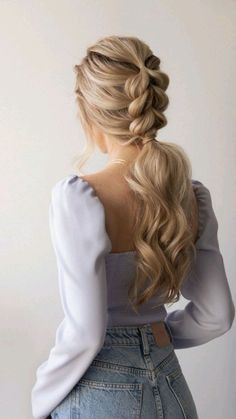 Twisty Hairstyles, Easy Work Hairstyles, Simple Prom Hair, Natural Hair Styles Easy, Low Ponytail, Braided Hairstyles Easy, Hairstyles For Long Hair