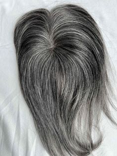 Luxury Human Hair Topper Real Human Hair Topper with Virgin Hair  Most Real Salt And Pepper Silver Grey Hair Mix Most Realistic 3x5 Mono Mesh Base This salt and pepper color real human hair topper is add more volume for your mix grey hair and blend perfect for your existing thinning hair crown area. This silver-grey human hair toppers hair quality is the best in the market.    This till style 100% human hair topper is a new addition to older women age defying hairstyles it us perfect for covering hair loss amd thinning crown can be used as short hair style or medium hair style avialable and different lengths to add volume and texture to hair. 1 real hunan hair topper 2 Breathable mono mesh base with realistic part 3 Available in multiple lengths  Till style Human Hair Topper is the perfect Salt And Pepper Hair Toppers, Grey Hair Topper, Grey Hair Pieces, Human Hair Toppers, Grey Blonde Hair, Human Hair Pieces, Salt And Pepper Hair, Affordable Wigs, Human Hair Clip Ins