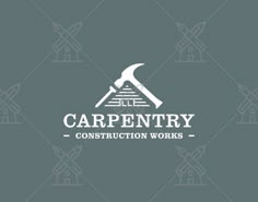 the logo for carpentry construction works, which has been designed to look like an old