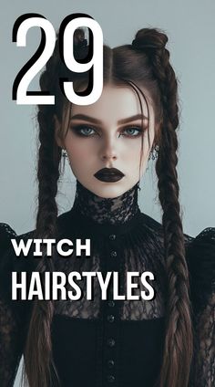 Get spellbindingly chic with these 29 witch-inspired hairstyles! From messy, magical updos to long, sleek locks with a mystical edge, these hairstyles will have you looking enchantingly fierce for any occasion. Witchy Hair, Black Hair Salons, Witch Hair, Medieval Hairstyles, Diy Hair Masks, Hair Mistakes, Goth Hair, Cornrow Hairstyles