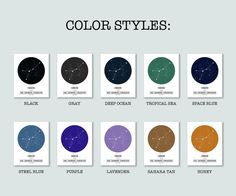 color styles for the zodiac sign