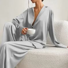 summer oversized satin silk sleepwear pajama' summer oversized satin silk sleepwear pajama Silk Sleepwear Pajamas, Autumn Essentials, Long Pajama Pants, Essentials Set, Cute Pajama Sets, Satin Sleepwear, Silk Sleepwear, Fall Essentials, Satin Pajamas