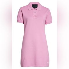 A Supremely Soft And Stretchy Cotton-Blend Means Easy Comfort In A Preppy Polo-Style Dress With Tonal Buttons At The Placket. Fabric: Mid-Weight Double-Knit Collared Neck And Partial Button Placket Short Sleeves With Ribbed Cuffs Logo Lettering At Hem Pullover Design, No Closure Shell: 77% Cotton/21% Nylon/2% Elastane Unlined Dry Clean Size L Tennis Polo Shirt, Tennis Polo, Marc Jacobs Dress, Polo Shirt Dress, Polo Style, Double Knit, Pullover Designs, Double Knitting, Button Placket