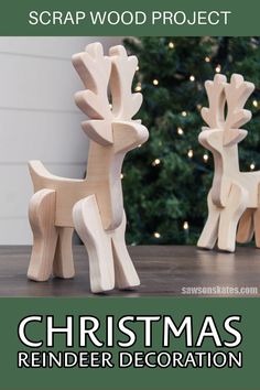 the wooden reindeer ornaments are ready to be made into christmas decorations for your home or office