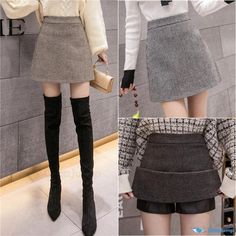 Orcajump - High-waisted Plaid Mini Skirt with Fashionable Bird Pattern Design and Anti-exposure Features Bird Pattern, Plaid Mini Skirt, Bird Patterns, Types Of Skirts, A Line Skirt, A Line Skirts, Mini Skirt, Pattern Design, A Line