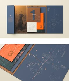 three different types of brochures are shown in the same color and size,