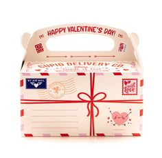 a valentine's day card box with an envelope