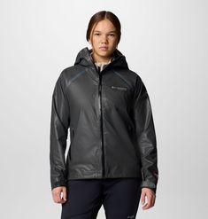 A premium, high-performance rain jacket built to keep you dry no matter what with our most advanced waterproof-breathable tech yet. Columbia Rain Jacket, Black Moisture-wicking Windbreaker For Hiking, Columbia Heavenly Hooded Jacket, Black Technical Moisture-wicking Outerwear, Nylon Moisture-wicking Hooded Jacket For Outdoor, Reign, High Performance, Columbia, Rain Jacket