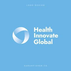 the health innovate global logo on a blue background