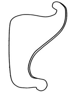 a black and white line drawing of the letter s with long curved tail, vintage line drawing or engraving illustration