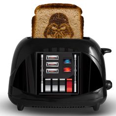 star wars toaster with darth vader face on it's front and side panel