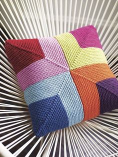 an image of a cushion made out of crochet