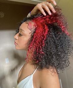 Hair Stripes, Highlights Curly Hair, Girl Hair Colors, Red Hair Inspo, Dyed Red Hair, Hair Streaks