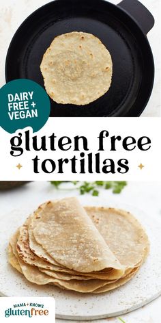 gluten free tortillas with text overlay