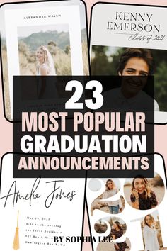 the 25 most popular graduation announcements