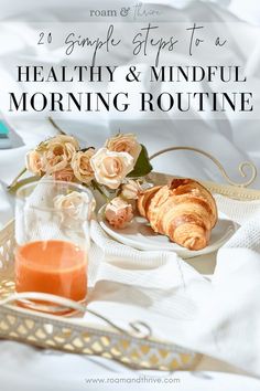 Mindful Morning Routine, Manifest Journal, Mindful Morning, Perfect Morning Routine, Routine Life, Morning Routine Checklist, Routine Checklist