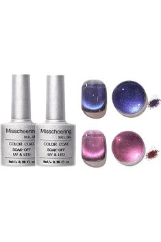 2PCS 9D Holographic Glitter Cat Eye Gel Nail Polish with Free Magnet UV LED Soak Off Nail Polish Home DIY Manicure Nail Salon Varnish (007#008#) Glitter Cat Eye, Cat Eye Gel, Eye Gel, Holographic Glitter, Diy Manicure, Nail Manicure