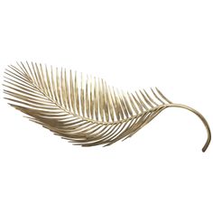 a metal palm leaf on a white background