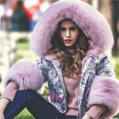 Beautiful, Warm, Exclusive Fur Coat! Famous Italian Brand. Real Fur, Fully Lined. Any Questions Leave Comment Below! Luxury Hooded Outerwear For Spring, Luxury Pink Outerwear For Winter, Luxury Pink Winter Outerwear, Luxury Fitted Fur Coat For Spring, Real Fur, Pink White, Fur Coat, Size 2, Jackets For Women