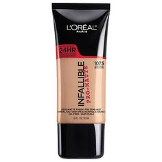 Discover the pro finish of longwear: up to 24 hour demi matte foundation Get a matte finish that won’t fall flat with L'Oreal Paris' Pro-Matte Foundation. Air-light, oil-free, longwearing liquid foundation provides medium coverage. Goes on smooth with a demi matte finish that resists sweat, heat, humidity hiding imperfections for a smooth, clear complexion that lasts all day. Available in 22 shades, the colors stay true and won’t change or fade. Packaging May Vary. What you receive may not be Infallible Pro Matte Foundation, Loreal Paris Makeup, Infallible Pro Matte, Paris Makeup, Pumpkin Carving Kits, Loreal Paris Infallible, Clear Complexion, Too Faced Foundation, Matte Foundation