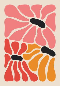 tropical summer flower market poster Abstract Wall Prints, Poster Design On Wall, Floral Poster Prints, Illustration Art Print, Bedroom Abstract Wall Art, Abstract Organic Art, Funky Wall Posters, Retro Wall Posters, Poster Art Wallpaper