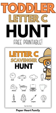 a printable letter hunt for toddlers