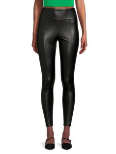 Please note: Customer feedback suggests this item runs small. Consider ordering a size up. EXCLUSIVELY AT SAKS OFF FIFTH. These stylish leggings feature a faux leather finish and are perfect for adding edge to your looks.Banded waistPull-on styleExposed seamsFabric 1: PolyurethaneFabric 2: Polyester & spandexHand washImported SIZE & FITRise, about 12.5"Inseam, about 28"Leg opening, about 9"Model shown is 5'10" (177cm) wearing US size Small Stylish Leggings, Leather Finish, Customer Feedback, Faux Leather Leggings, Leather Leggings, Saks Fifth, Saks Fifth Avenue, Polyester Spandex, On Sale