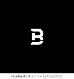 black and white letter b logo design