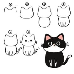 how to draw a cartoon cat step by step drawing instructions for kids and beginners