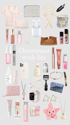 the christmas wishlist is filled with all kinds of items, including perfumes and cosmetics