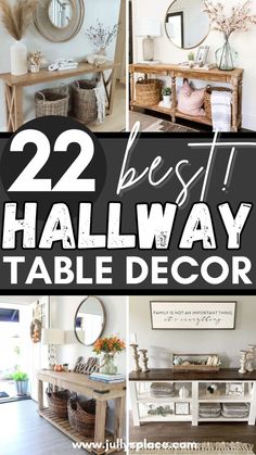 entryway table decor ideas, hallway table decor ideas, entry table ideas Doorway Table Entrance, End Of Hallway Table Decor, Decorating Entryway Table, Hallway Table Decor Entryway, Hall Table Decor Ideas, Entry Table Decorations, Door Entry Table, Foyer Table Decor Entryway, Entry Table Styling