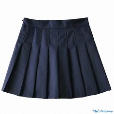 Orcajump - Academic Pleated Uniform Skirt: A Versatile Short Skirt for School Uniforms Uniform Skirt, School Uniforms, Short Skirt, Pleated Skirt, Navy Blue, Skirt, Navy, Blue, Clothes