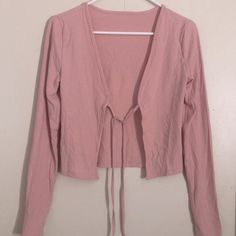 Shein Light Pink Front Tie Cardigan Brand New Condition, Never Worn Size: Small Light Pink Cardigan, Trilogy Tour, Tie Cardigan, 2000s Pink, Shein Sweater, Pink Cardigan, Winter Outfit, Dark Pink, Pastel Pink