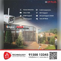 an advertisement for a home security company with information about the products and features on it