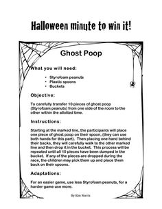 halloween minute to win it sort of witch activity for kids and grown - out adults