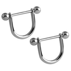 Stainless Nipple Stirrups Nipple Stirrups 14g - 5/16" diameter (8mm) Stainless Steel Alternative Jewelry, Ex Machina, Stirrups, Shiny Things, Photoshoot Inspiration, Tattoos And Piercings, Body Jewelry, Body Art, Piercings