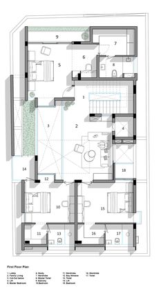 the floor plan for a two story house