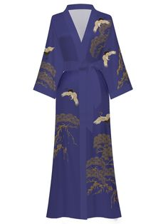 PRICES MAY VARY. Material:The long satin kimono robe is made of charmeuse satin,provides you a comfortable touch and also have enough free space. Size:49" at chest and hip, 52" in length (±0.7" deviation is allowed due to manual measurement); One size fits most. Design:Floral long kimono robe consist of Poetic Chinese watercolour painting,belt loops and inside ties.You can wear it from morning to night in late spring,early summer or autumn. Features:Silk kimono robe length to ankle,removable wai Womens Bathrobes, Wedding Robes, Silk Kimono Robe, Satin Kimono, Wedding Robe, Late Spring, Silk Robe, Family Party, Long Kimono