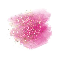 pink and gold paint splattered on white paper